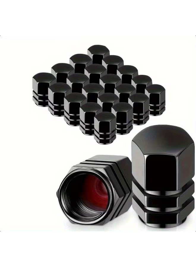 aeen 4 Pieces Hexagonal Aluminum Valve Stem Caps – Universal Heavy-Duty Leak Proof Tire Valve Covers for Cars, SUVs, Trucks, Motorcycles & Bicycles - Image 2
